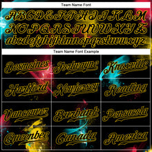 Charger l'image dans la galerie, Custom Graffiti Pattern Black-Gold 3D Authentic Baseball Jersey