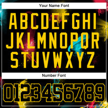 Charger l'image dans la galerie, Custom Graffiti Pattern Black-Gold 3D Authentic Baseball Jersey