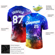 Charger l'image dans la galerie, Custom Galactic White-Light Blue 3D Performance T-Shirt
