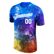 Charger l'image dans la galerie, Custom Galactic White-Light Blue 3D Performance T-Shirt