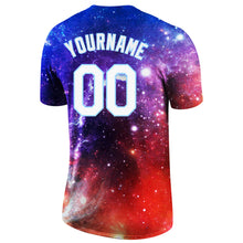 Charger l'image dans la galerie, Custom Galactic White-Light Blue 3D Performance T-Shirt
