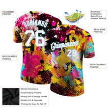 Charger l'image dans la galerie, Custom Graffiti Bright Psychedelic Pattern White-Light Blue 3D Performance T-Shirt