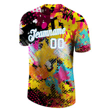 Charger l'image dans la galerie, Custom Graffiti Bright Psychedelic Pattern White-Light Blue 3D Performance T-Shirt