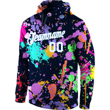 Загрузить изображение в средство просмотра галереи, Custom Stitched Splashes Graffiti Pattern White-Light Blue 3D Sports Pullover Sweatshirt Hoodie