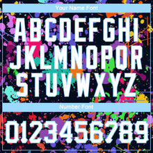 Загрузить изображение в средство просмотра галереи, Custom Stitched Splashes Graffiti Pattern White-Light Blue 3D Sports Pullover Sweatshirt Hoodie