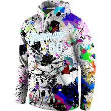 Загрузить изображение в средство просмотра галереи, Custom Stitched Splashes Graffiti Pattern White-Light Blue 3D Sports Pullover Sweatshirt Hoodie