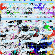 Загрузить изображение в средство просмотра галереи, Custom Stitched Splashes Graffiti Pattern White-Light Blue 3D Sports Pullover Sweatshirt Hoodie