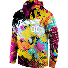 Charger l'image dans la galerie, Custom Stitched Graffiti Bright Psychedelic Pattern White-Light Blue 3D Sports Pullover Sweatshirt Hoodie