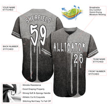 Charger l'image dans la galerie, Custom Graffiti Pattern White-Gray 3D Picaxao Authentic Baseball Jersey