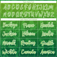 Laden Sie das Bild in den Galerie-Viewer, Custom Graffiti Pattern Green-White 3D Green Authentic Baseball Jersey