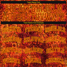 Загрузить изображение в средство просмотра галереи, Custom Graffiti Pattern Red-Gold 3D Fire Authentic Baseball Jersey
