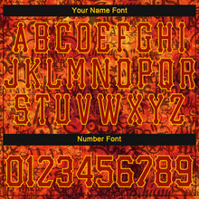 Загрузить изображение в средство просмотра галереи, Custom Graffiti Pattern Red-Gold 3D Fire Authentic Baseball Jersey