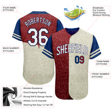 Загрузить изображение в средство просмотра галереи, Custom Graffiti Pattern White-Royal 3D Tommy Authentic Baseball Jersey