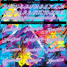Загрузить изображение в средство просмотра галереи, Custom Stitched Graffiti Pattern Light Blue-Pink 3D Sports Pullover Sweatshirt Hoodie