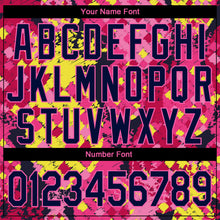 Загрузить изображение в средство просмотра галереи, Custom Stitched Graffiti Pattern Navy-Pink 3D Sports Pullover Sweatshirt Hoodie