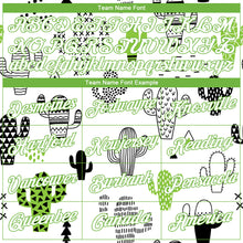 Laden Sie das Bild in den Galerie-Viewer, Custom Stitched Graffiti Pattern Neon Green-White 3D Cactus Sports Pullover Sweatshirt Hoodie