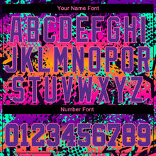 Laden Sie das Bild in den Galerie-Viewer, Custom Stitched Graffiti Pattern Purple-Pink 3D Sports Pullover Sweatshirt Hoodie