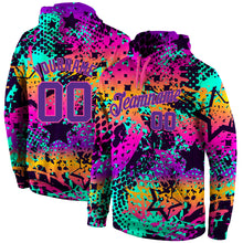 Laden Sie das Bild in den Galerie-Viewer, Custom Stitched Graffiti Pattern Purple-Pink 3D Sports Pullover Sweatshirt Hoodie
