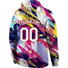 Загрузить изображение в средство просмотра галереи, Custom Stitched Graffiti Pattern White-Red 3D Sports Pullover Sweatshirt Hoodie