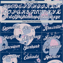 Laden Sie das Bild in den Galerie-Viewer, Custom Stitched Graffiti Pattern White-Navy 3D Elephant Sports Pullover Sweatshirt Hoodie