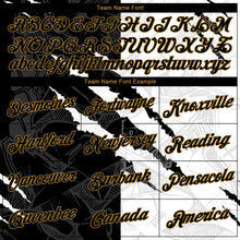Load image into Gallery viewer, Custom Stitched Graffiti Pattern Black-Old Gold 3D Sports Pullover Sweatshirt Hoodie