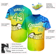 Load image into Gallery viewer, Custom Graffiti Pattern Neon Green-White 3D Authentic Baseball Jersey
