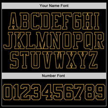 Load image into Gallery viewer, Custom Stitched Graffiti Pattern Black-Old Gold 3D Sports Pullover Sweatshirt Hoodie