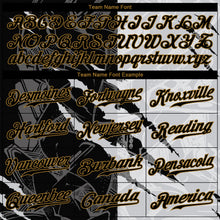Charger l'image dans la galerie, Custom Graffiti Pattern Black-Old Gold 3D Authentic Baseball Jersey