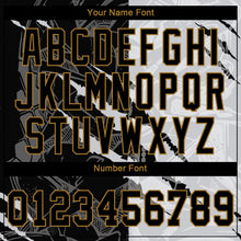 Charger l'image dans la galerie, Custom Graffiti Pattern Black-Old Gold 3D Authentic Baseball Jersey