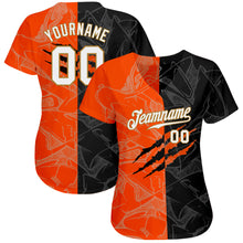 Charger l'image dans la galerie, Custom Graffiti Pattern White-Old Gold 3D Authentic Baseball Jersey