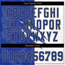 Charger l'image dans la galerie, Custom Graffiti Pattern Royal-Old Gold 3D Authentic Baseball Jersey