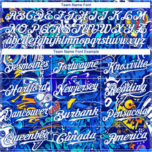 Charger l'image dans la galerie, Custom Graffiti Pattern White-Royal 3D Authentic Baseball Jersey