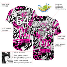 Загрузить изображение в средство просмотра галереи, Custom Graffiti Pattern White-Black 3D Authentic Baseball Jersey