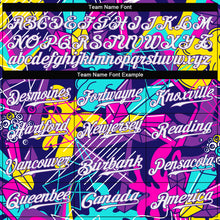 Laden Sie das Bild in den Galerie-Viewer, Custom Graffiti Pattern White-Purple 3D Authentic Baseball Jersey