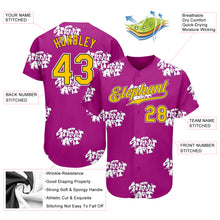 Charger l'image dans la galerie, Custom Graffiti Pattern Gold-Black 3D Authentic Baseball Jersey