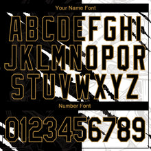 Charger l'image dans la galerie, Custom Graffiti Pattern Black-Old Gold Scratch 3D Performance T-Shirt