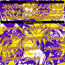 Charger l'image dans la galerie, Custom Graffiti Pattern Gold-Purple 3D Performance T-Shirt