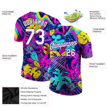 Charger l'image dans la galerie, Custom Graffiti Pattern White-Purple 3D Performance T-Shirt