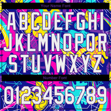 Charger l'image dans la galerie, Custom Graffiti Pattern White-Purple 3D Performance T-Shirt
