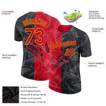 Charger l'image dans la galerie, Custom Graffiti Pattern Red-Gold 3D Performance T-Shirt
