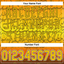 Charger l'image dans la galerie, Custom Graffiti Pattern Gold-Black 3D Authentic Baseball Jersey