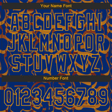 Charger l'image dans la galerie, Custom Graffiti Pattern Royal-Gold 3D Authentic Baseball Jersey