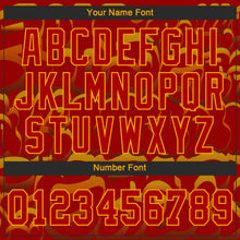 Charger l'image dans la galerie, Custom Graffiti Pattern Red-Gold 3D Authentic Baseball Jersey
