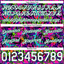 Laden Sie das Bild in den Galerie-Viewer, Custom Graffiti Pattern White-Kelly Green 3D Authentic Basketball Shorts