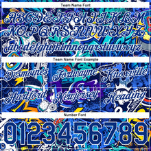 Загрузить изображение в средство просмотра галереи, Custom Graffiti Pattern Royal-White 3D Authentic Basketball Shorts