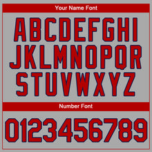 Загрузить изображение в средство просмотра галереи, Custom Gray Red-Navy Authentic Baseball Jersey