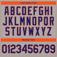 Загрузить изображение в средство просмотра галереи, Custom Gray Royal-Orange Authentic Baseball Jersey