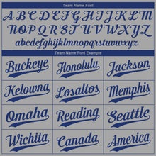 Загрузить изображение в средство просмотра галереи, Custom Gray Royal-Red Authentic Baseball Jersey