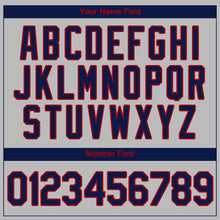 Загрузить изображение в средство просмотра галереи, Custom Gray Navy-Red Authentic Baseball Jersey