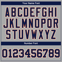 Загрузить изображение в средство просмотра галереи, Custom Gray Navy-Orange Authentic Baseball Jersey